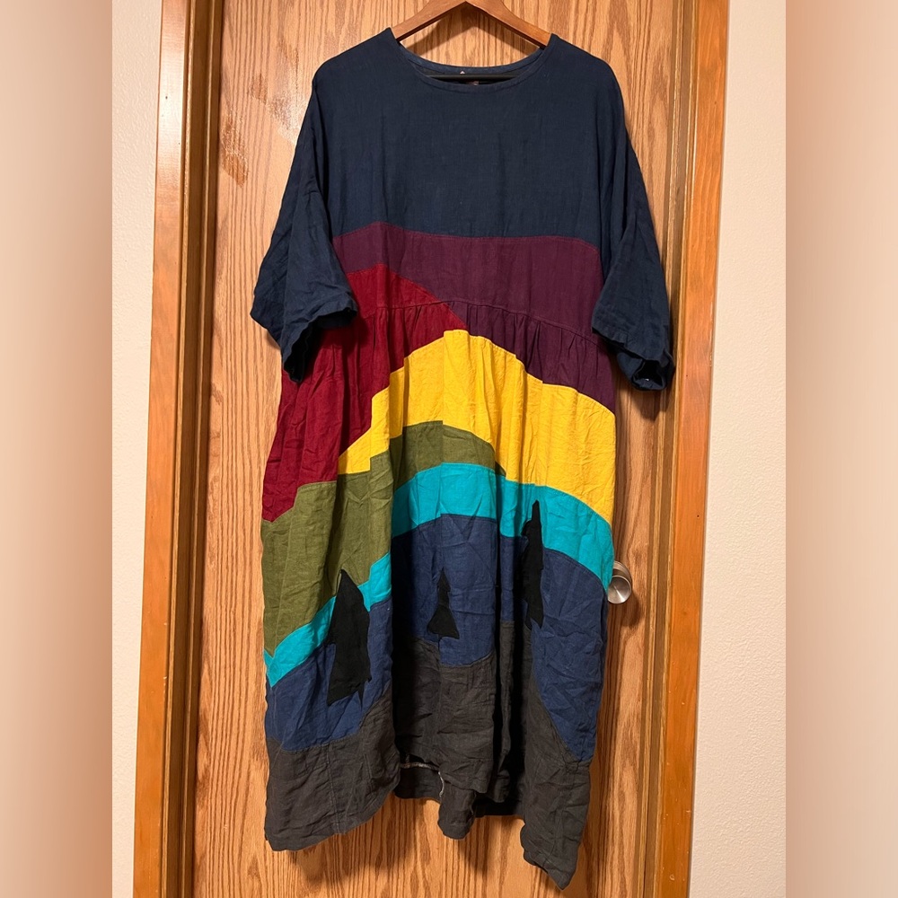 Thread + Sprout custom Aurora nature dress size 3 linen